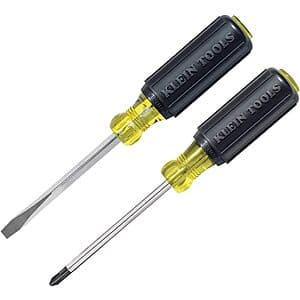 2-Piece Klein Tools Screwdriver Set (1/4 Keystone & #2 Phillips Tip) $12.75