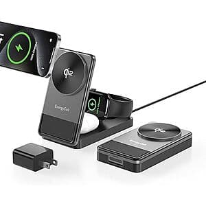 EnergyCell Qi2 3-in-1 Wireless Charging Station (iPhone, Apple Watch, Airpods) $9