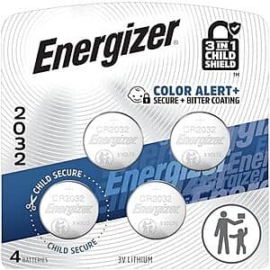 4-Ct Energizer CR2032 Batteries $4.25 w/ S&S