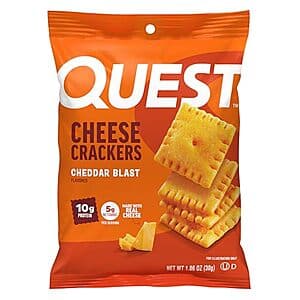 Select Accts: 12-Pk 1.06-Oz Quest Nutrition Protein Cheese Crackers (Cheddar Blast) $15.30 w/ S&S