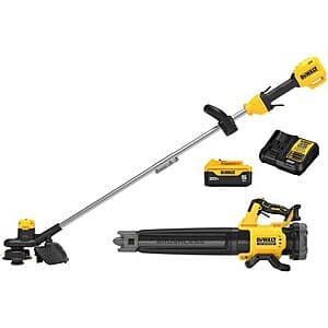 DEWALT 20V Cordless String Trimmer & Blower Kit w/ 5Ah Battery + 12% Store Rebate $180 + Free Pickup
