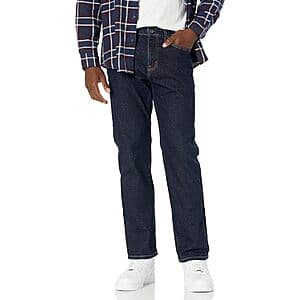 Amazon Essentials Men's Straight-Fit Stretch Jeans (various colors) $11.15