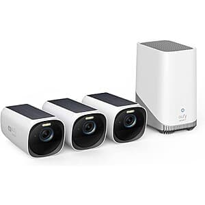 Refurb: eufy eufyCam3 S330 3-Camera 4K Wireless Solar Security System $200 + Free S&H