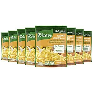 8-Count Knorr Pasta Side Dish (4.3-Oz Cheesy Cheddar or 4.2-Oz Creamy Chicken) $7.60 w/ Subscribe & Save