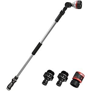 Eden Pro Metal 6-Pattern Turbo Extension Watering Wand with multiple spray nozzle settings.