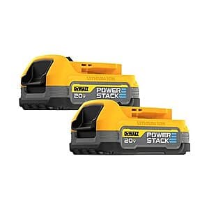 DeWALT 20V MAX POWERSTACK Batteries: 2-Pack 1.7 Ah $83 & More + Free Ship w/ Prime