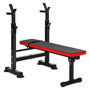 BalanceFrom LX400 Adjustable Olympic Workout Bench w/ Squat Rack $48 + Free Shipping