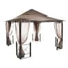 Hampton Bay 12' x 12' Outdoor Patio Harbor Gazebo (Tan) $198 + Free Shipping