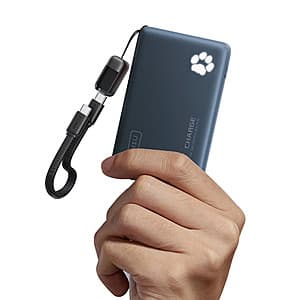 INIU 10000mAh 45W USB-C PD Power Bank w/ USB-C Lanyard Cable $11.90