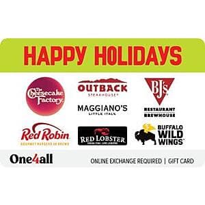 $50 One4All Multiple Retailer eGift Cards + $7.50 Bonus $47.50