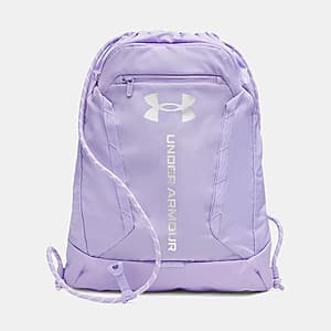22L UA Hustle Sackpack (Transparent / Metallic Silver) $10 + Free S/H on $99+