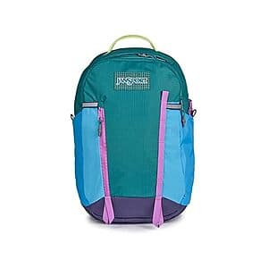 JanSport All Around Pack 28L backpack in emerald pool color with classic design and multiple compartments.
