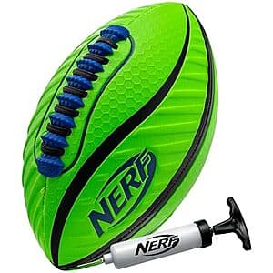 10.5" Nerf Spiral Grip Football w/ Pump $12
