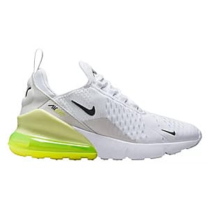 Nike Kids' Air Max 270 Shoes (White/Yellow or Purple/Silver) $54.95 + Free Shipping