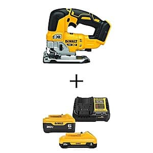 DeWALT 20V Max XR Brushless Jigsaw Starter Kit w/ 6.0 + 4.0 Ah Batteries/Charger $199 + Free S&H