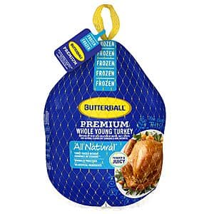 Amazon Fresh: Butterball Frozen Young Turkey (Various Sizes) $5 (Select Locations)