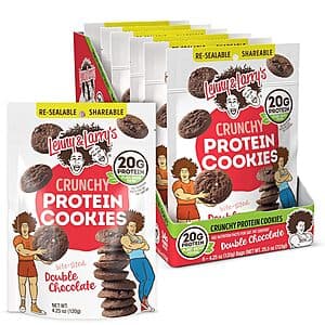 6-Pack 4.25-Oz Lenny & Larry's Crunchy Protein Cookies (Double Chocolate) $15.90 w/ Subscribe & Save