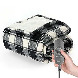50" x 60" Sunbeam Microplush Sherpa Electric Heated Throw Blanket (3 Colors) $13