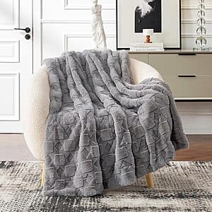Prime Members: 50" x 60" Cozy Bliss Faux Fur Textured Throw Blanket (6 colors) $12 + Free Shipping