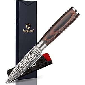 Sunnecko High Carbon Stainless Steel Knives: 3.5" Pairing or 6" Boning $12.50
