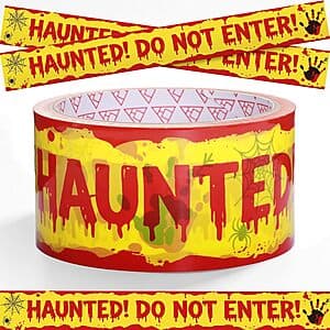 1.9" x 82' Halloween Adhesive Caution Tape (2 Styles) $2.50