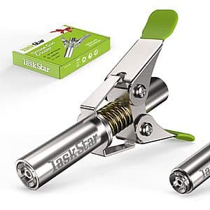 TaskStar 12,000 PSI Grease Gun Coupler w/ Quick-Release & 6-Jaw Locking Tip $6.10