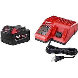 Milwaukee M18 XC 5.0 Extended Capacity Battery & Charger Starter Kit $80 + Free S&H w/ Amazon Prime