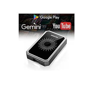 LAMTTO Wireless CarPlay Adapter w/ Gemini AI & Google Play $89.60 + Free S&H