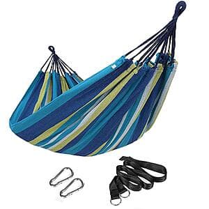 Prime Members: 98" Songmics Double Hammock (660 lb Capacity) $16.25 + Free S&H