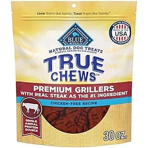 30-Oz Blue Buffalo True Chews Premium Grillers Natural Dog Treats (Steak) $8.40 w/ S&S