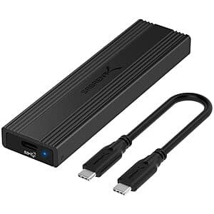SABRENT USB 3.2  USB-C M.2 SSD Enclosure: 20Gbps Rocket RGB $34.65, 10Gbps $19.95