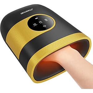 CINCOM Rechargeable Cordless Hand Massager w/ Heat & Air Compression (4 Colors) $28 + Free S/H