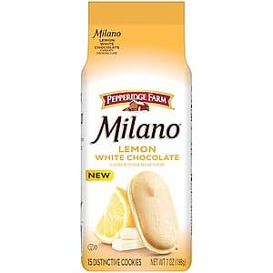 7-oz Pepperidge Farm Milano White Chocolate Lemon Flavored Cookies 2 for $5.40 w/ S&S