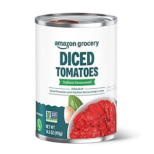 14.5 Oz Amazon Grocery Italian Seasoned Diced Tomatoes $0.70 w/ Subscribe & Save