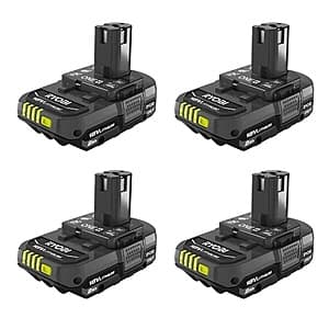 4-Pack Ryobi One+ 18V 2.0Ah Compact Batteries $89 + Free Shipping