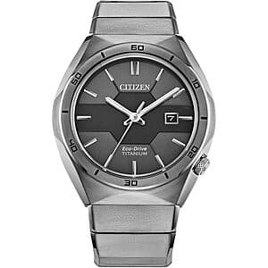 Prime Members: 41mm Citizen Men's Eco-Drive Super Titanium Armor Watch (Black) $297.50 + Free Shipping