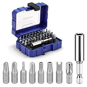 Prime Members: 32-Pc WORKPRO Security Bit Set w/ Magnetic Bit Holder & Case $8.20 + Free S&H
