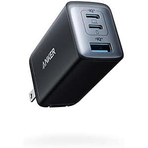 Anker 735 Nano II Up to 65W GaN II 3-Port USB Fast Charger $24
