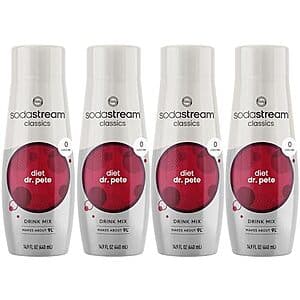4-Pack 14.9-Oz SodaStream Classics Drink Mix (Various Flavors) from $10.30 w/ Subscribe & Save