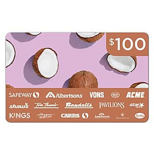 $100 Albertson's Companies eGift Card (Email Delivery) $90