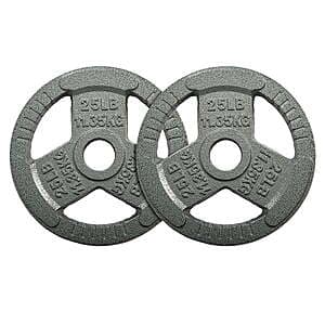 2x 25lb. Signature Fitness 2" Cast Iron Weight Plates $35
