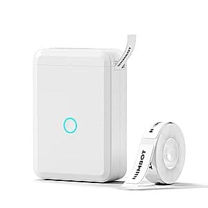 NIIMBOT D110 Bluetooth Label Maker w/ Label (White) $9