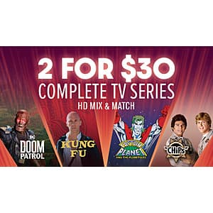 Digital HDX Complete TV Series: Gilligan's Island, Kung Fu, Captain Planet 2 for $30 & Many More
