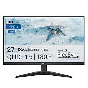 27" Dell 180Hz 1440p Gaming Monitor (G2725D) $130 + Free Shipping
