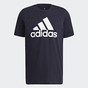 adidas Men's Essentials Big Logo Short Sleeve T-Shirt (Legend Ink/White) $8 + Free S&H (limited sizes)