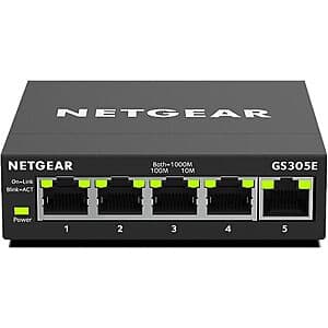 Netgear 5-Port Gigabit Managed Essential Ethernet Switch (10/100/1000Mbps) $18