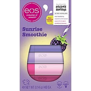 4-Pk 0.14-Oz eos Flavor Lab Secret Menu Lip Balm Gift Set (Sunrise Smoothie) 2 for $7.40 w/ S&S