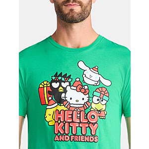 Hello Kitty and Friends Men's Holiday Graphic Tee $5