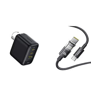 Prime Members: 3-Port 70W Baseus Enerfill USB-C Charger + 3.3' 100W USB-C Cable $27 + Free S&H