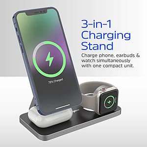 Energizer 3-in-1 15W Magnetic MagSafe/Qi2 Fast Charging Stand $16 + Free Shipping